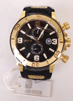 INVICTA J T Men 52mm Stainless Steel Gold + Black Black dial VD35 Quartz - image 1 of 4