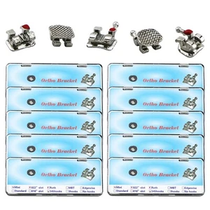 Staffa metallica ortodontica dentale USA Mini Standard Roth MBT 022 018 ganci 345 - Foto 1 di 32