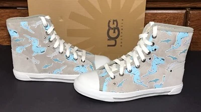 UGG Kids девочек/мальчиков Johney замшевые кроссовки обувь Youth печать серый размер США 2/ЕС 32 - Изображение 1 из 4