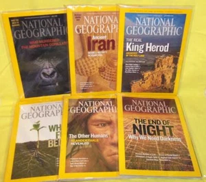 National Geographic Magazines 2008  July - December Lot of 6 - Picture 1 of 6