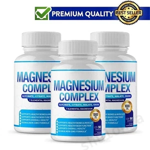 1-3 Stück Magnesium Komplex 1000mg, 7 Sorten, Glutenfrei Non-GMO, 90 Kapseln NEU HOT - Bild 1 von 13