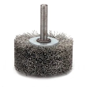 Cepillo de rueda de alambre de acero inoxidable de 2" vástago de 1/4" para herramienta giratoria de taladro amoladora - Imagen 1 de 8