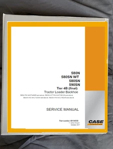Case 580N 580SN WT 580SN 590SN TIER 4B LOADER shop Service Manual book - Picture 1 of 5