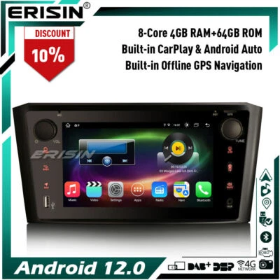 8-Core Android 13 Car Stereo Sat Nav GPS CarPlay DAB+ SWC for TOYOTA AVENSIS T25 - Image 1 of 4