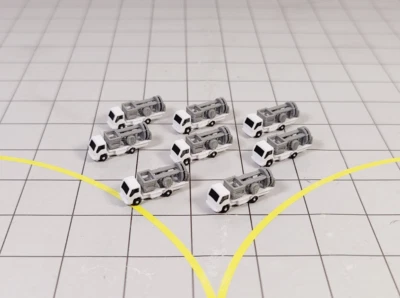 AVGEEK MODELS 8x REFUELLING FUEL HOSE TRUCKS Airport GSE Service Vehicles 1:400 Scale Diorama