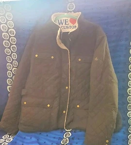 Giacca vintage Lauren Ralph Lauren donna trapuntata velluto a coste/pile 3XL marrone - Foto 1 di 14