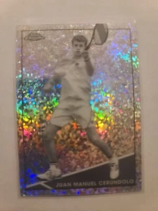 2021 Topps Chrome Tennis Juan Manuel Cerundolo #77 B & W Mini-Diamond Refractor - Picture 1 of 2