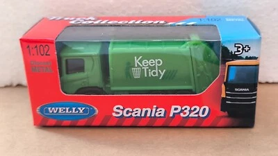 Welly NEX 1/102 1:102 SCANIA P320 GARBAGE DUMP GREEN TRUCK COLLECTION - Image 1 of 2