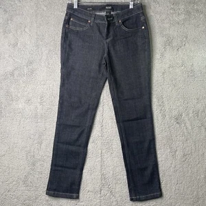 ANA Womens Jeans 4 Petite Curvy Fit Dark Wash Straight Leg Denim Work Low Rise - Picture 1 of 15