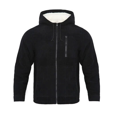 Chaqueta con Capucha de Vellón Forrada Sherpa con Cremallera Completa para Hombre, Cálida y Cómoda Ropa de Invierno Foto 1 de 4
