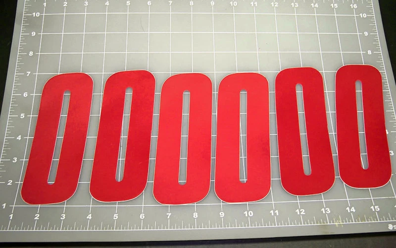 NUMBER 0 贴纸 6 英寸红色乙烯基 6 数量比赛评分免运费 — 第 1/1 张图片