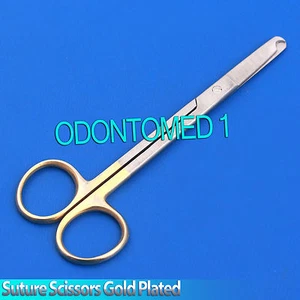 Nahtschere 5,5" Goldplatte chirurgische orthopädische Instrumente  - Bild 1 von 3