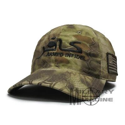 Sombrero negro infiel armado táctico militar bandera estadounidense Highlander camuflaje béisbol Foto 1 de 4