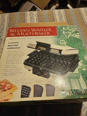 Gofrera belga profesional Vitantonio grande 4 a la vez cocina múltiple Foto 1 de 4