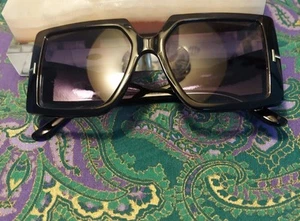 Oversized Square Frame Sunglasses Womens Celebrity Fashion Shades - Picture 1 of 8
