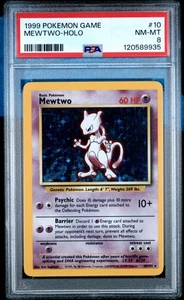 1999 Pokemon Spiel #10 Mewtwo - Holo PSA 8 - Bild 1 von 2