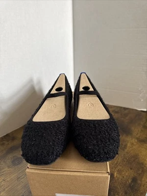 Rothy’s The Max Square Mary Jane Black Boucle Size 6.5 NEW Rare - Image 1 of 4