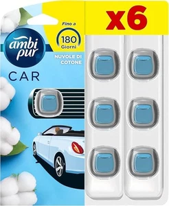 Ambi Pur Car kit deodorante auto 6 clip cotone fresco 12ml - Picture 1 of 1