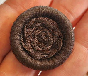 Large Vintage Brown Button Trimming 3 Cm Ref 1747 - Picture 1 of 3