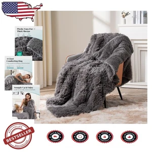 Cozy 12lb Weighted Throw Blanket with Sherpa Fleece - Perfect for All Seasons - Picture 1 of 10