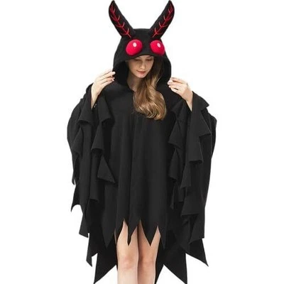 Unisex Adulto Mothman Disfraz Mothman Capa con Capucha Navidad Halloween Juegos con disfraces Foto 1 de 4