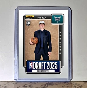 Tarjeta nocturna del draft de Kon Knueppel Rookie 2025-26 Panini NBA #4 Charlotte Hornets - Imagen 1 de 1