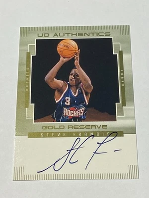 2000 Upper Deck Gold Reserve Steve Francis #SF On card AUTO - Image 1 of 2