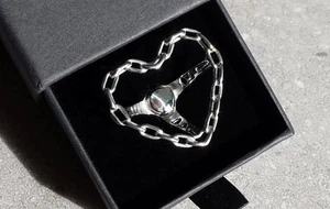 Jevries Heart shaped Steel Chain Steering Wheel - Picture 1 of 6