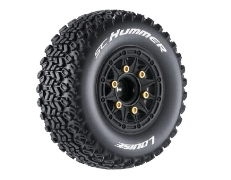 LOUISE SC-Hummer Reifen soft auf Felge schwarz 12/14/17 mm (2) / LOUT3224SB - Bild 1 von 1