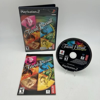 Trivial Pursuit Unhinged PlayStation 2 PS2 Complete W Manual CIB Atari Trivia - Image 1 of 4