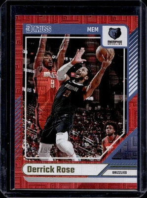 Grizzlies Donruss Derrick Rose Choice vermelho #/99 2024-25 - Imagem 1 de 2