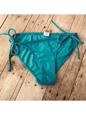 Traje de baño de bikini OP para mujer azul atado con parte inferior L Foto 1 de 3