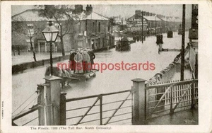 PRINTED POSTCARD THE FLOODS , NORTH ORMESBY 1903, MIDDLESBROUGH, NORTH YORKSHIRE - Picture 1 of 2