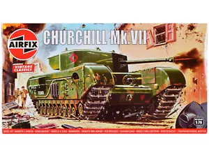 Level 2 Model Kit British Churchill Mk.VII Tank 1/76 Plastic Model Kit by Airfix - Picture 1 of 3