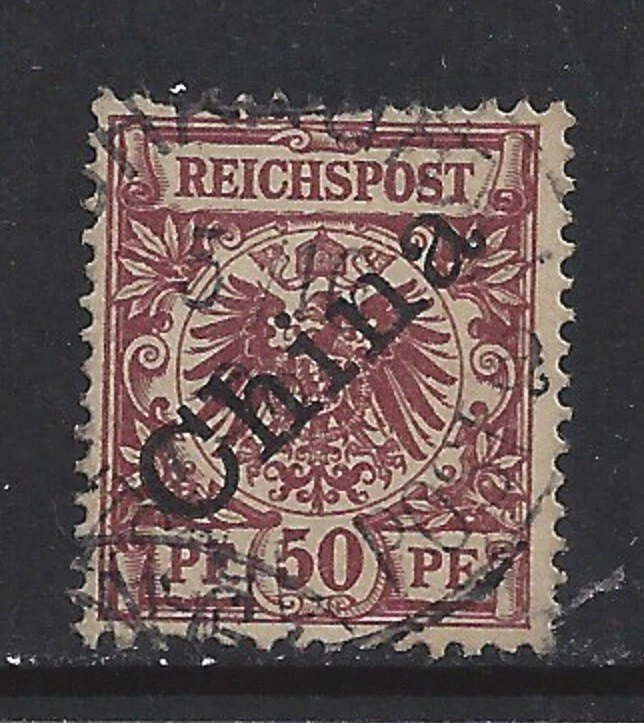 Alemania 1898 oficinas en CHINA 50 Pf. temprano con op 45° usado SHANGHÁI $ 26.00 Foto 1 de 1