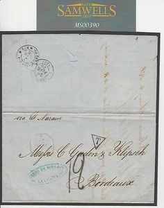VENEZUELA French PO Cover TRANSATLANTIC Maritime Mail 1876 Paquebot France MS390 - Picture 1 of 4