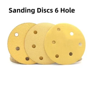 Almohadillas de lijadora orbital de grano 125 mm 5 pulgadas 60/80-800 discos de lija de 6 agujeros papel de lija - Imagen 1 de 7