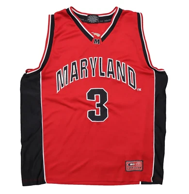 Colosseum Maryland Terrapins Terps Basketball Jersey Mens XL Red #3 Stitched Vtg - Изображение 1 из 4