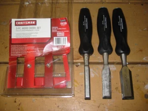 Craftsman 3-Piece Wood Chisel Set - 1/2", 3/4", 1" 936857. Used. - Picture 1 of 4