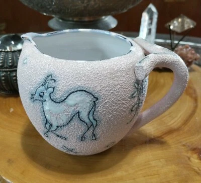 Cerámica italiana Fratelli Fanciullacci E&R mediados de siglo. jarra rosa, jarra Foto 1 de 4