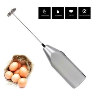 New Milk Frother Mixer Electric Egg Beater Whisk Coffee Foamer White S2E6