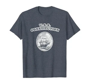 Camiseta Retro USS Constitution de Turbo Volcano *NUEVA* 5 Colores - Imagen 1 de 7