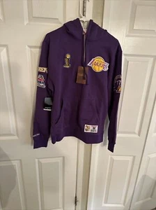 Mitchell & Ness Los Angeles Lakers NBA Champ City Purple Pullover Hoodie Men's M - Picture 1 of 10
