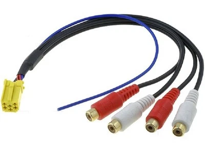 Adaptador ISO Mini Line Out 4 Chinch Cable Blaupunkt VDO Para VW Audi Seat GAMMA - Imagen 1 de 4