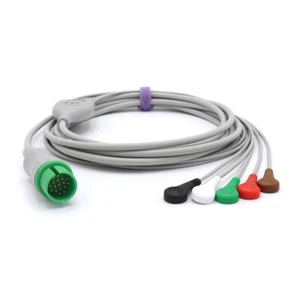 Spacelabs Compatible Direct 5 leads ECG Cable AHA Snap
