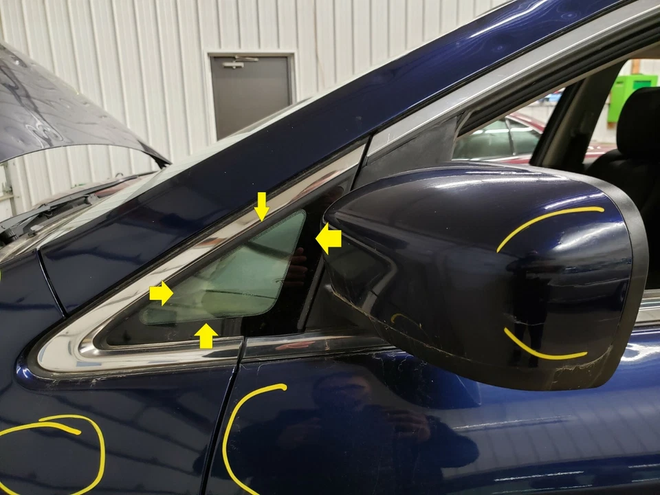 2010 MAZDA CX7 DRIVER LEFT FRONT WINDSHIELD PILLAR VENT GLASS WINDOW - Image 1 of 1