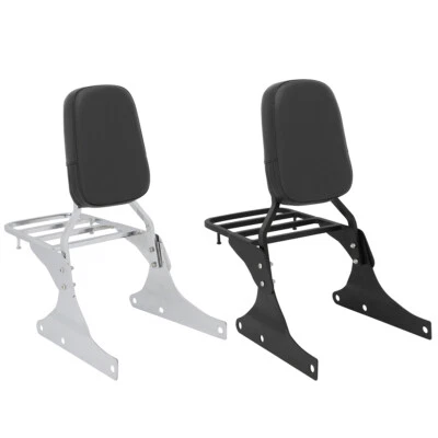 Portaequipajes Sissy Bar con respaldo para Harley Fatboy Heritage Softail Classic FLSTC Foto 1 de 2