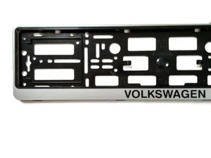 SILVER VOLKSWAGEN VW European Euro License Number Plate Holder Frame German Car - Picture 1 of 4