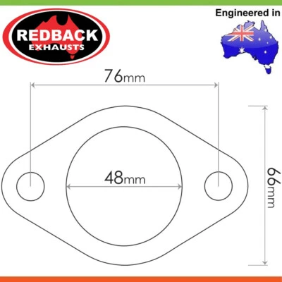 Junta de escape REDBACK 2 pernos brida (especial) trajes DAIHATSU CHARADE G11 1,0 L Foto 1 de 4