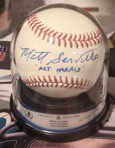 Matt Servitto Signed OMLB Baseball Agent Harris  SOPRANOS Beckett Encapsulated  - Picture 1 of 6